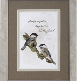 Carson EL23161 Framed Blessing - Chickadees Together