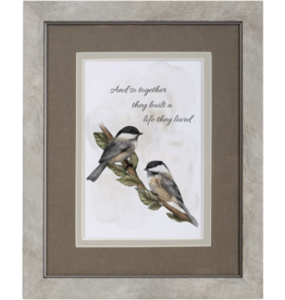 Carson EL23161 Framed Blessing - Chickadees Together