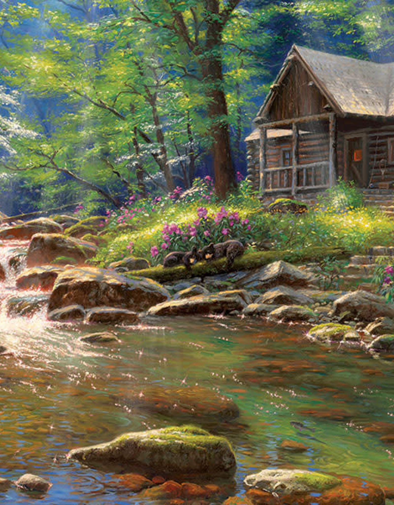 Cobble Hill Puzzles OM80313 Cobblehill Puzzle 1000pc Fishing Cabin