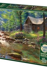 Cobble Hill Puzzles OM80313 Cobblehill Puzzle 1000pc Fishing Cabin