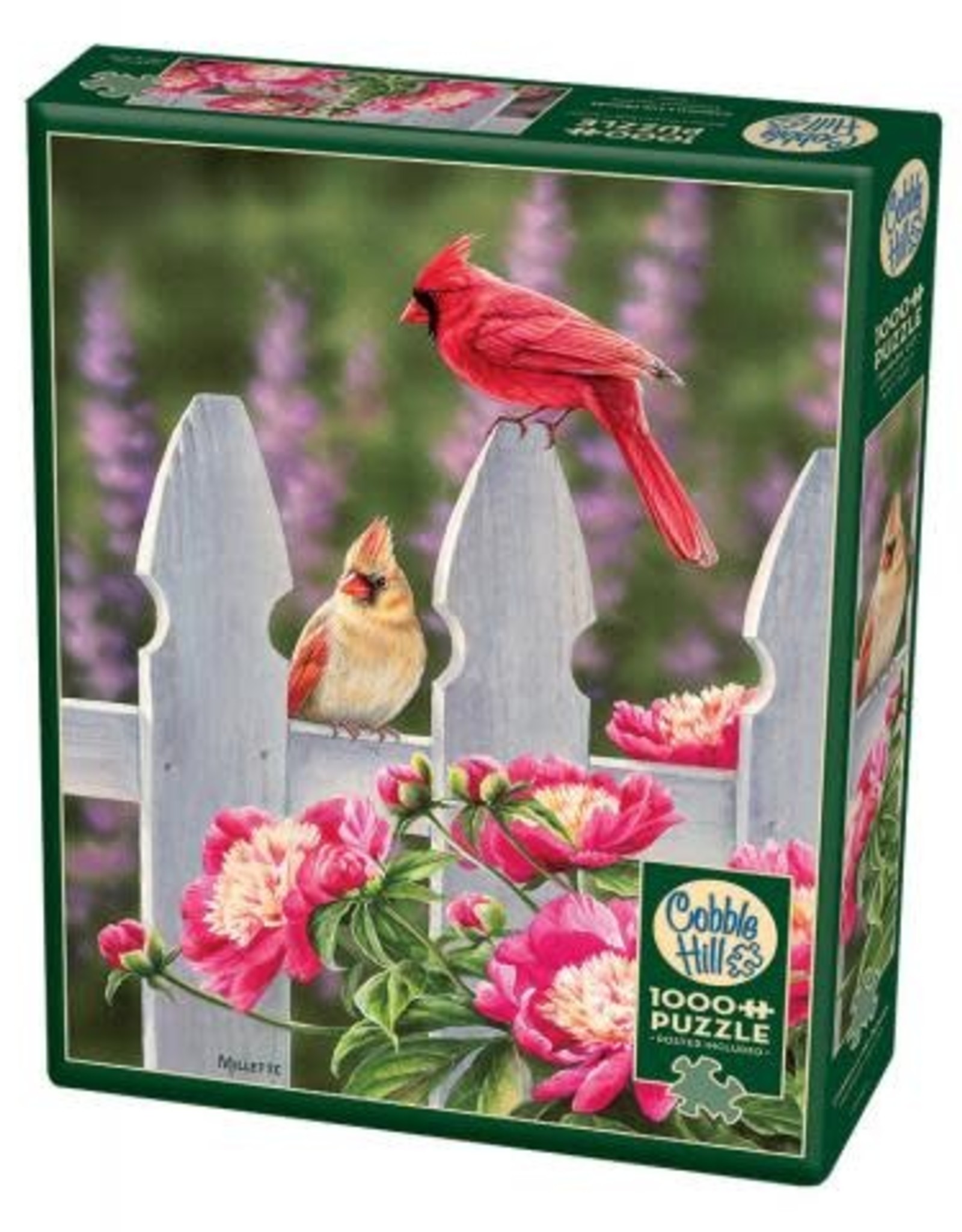 Cobble Hill Puzzles OM80010 Cobblehill Puzzle 1000pc Cardinals and Peonies