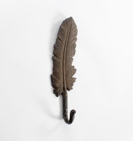 CJ MARKETING CJM7168B  9.5" DARK BRONZE  FEATHER WALL HOOK