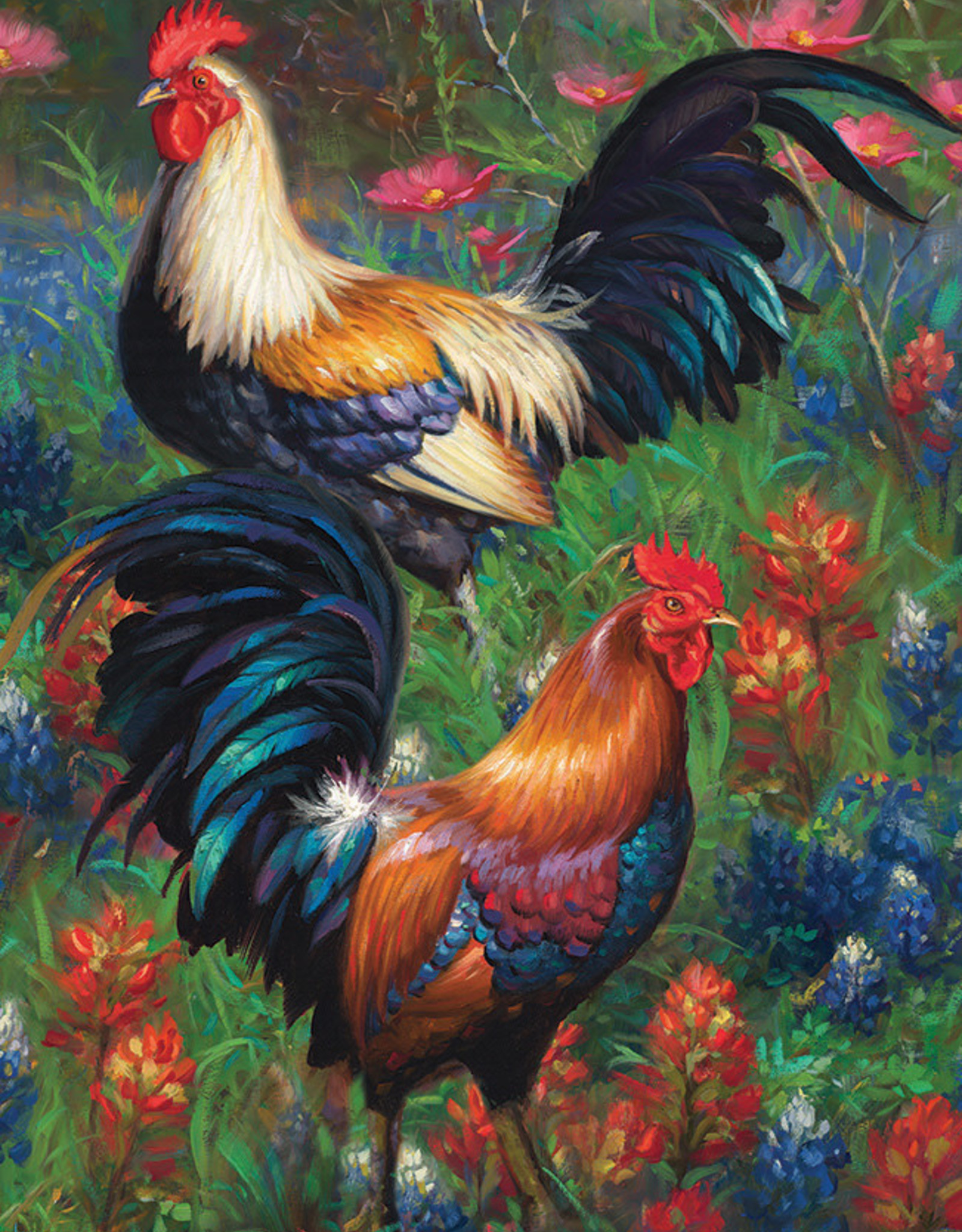 Cobble Hill Puzzles OM80217 Roosters 1000pc Cobble Hill Puzzle