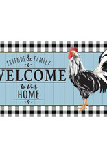 Sassafras EE431962 Black and White Rooster Sassafras Switch Mat (No Tray)