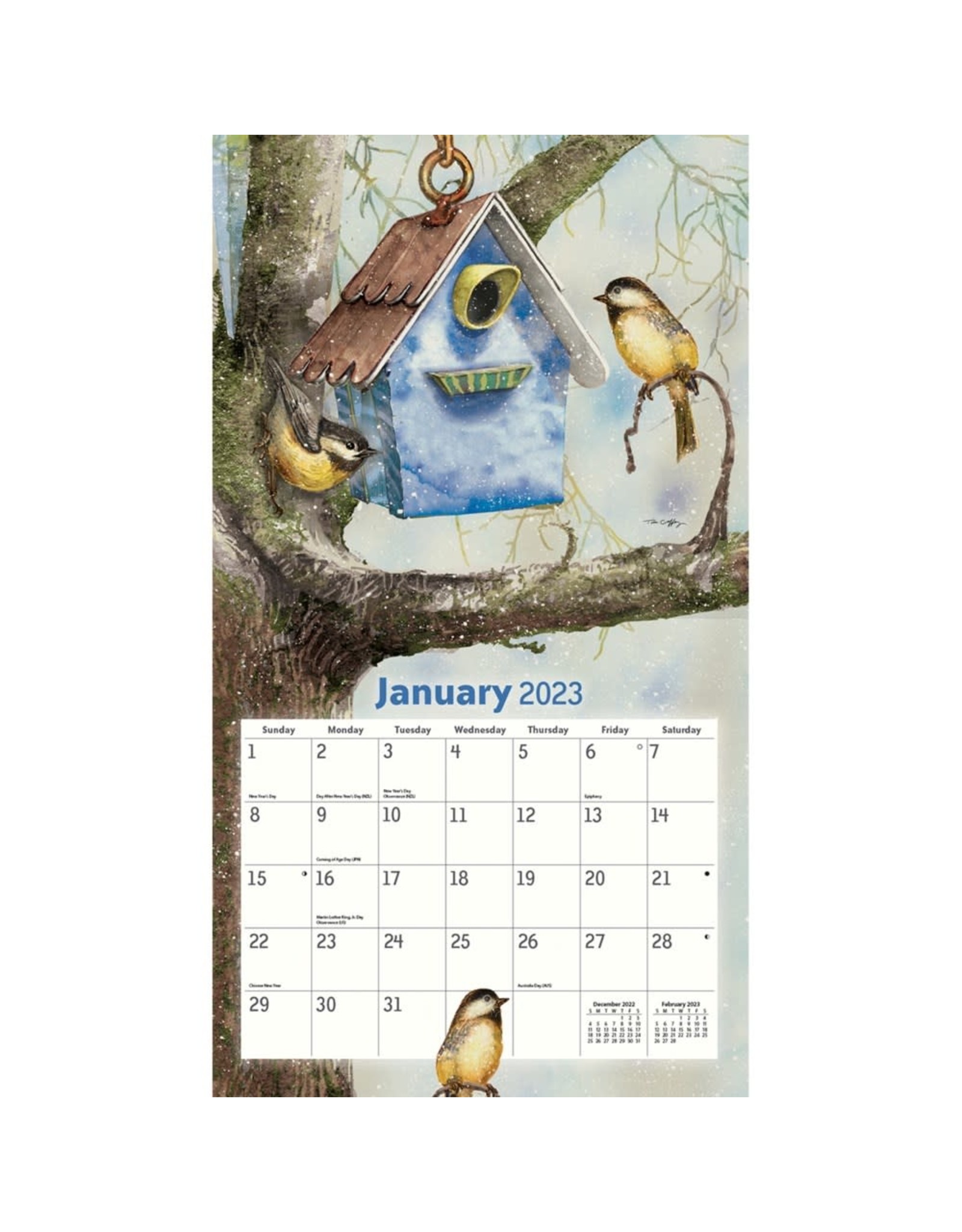 Calendrier Quinté 2023 Bfcal1 2023 Lang Calendar/Birdhouses - The Birdhouse Nature Store