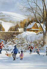 Cobble Hill Puzzles OM80059 Hockey On  Frozen Lake 1000pc Cobble Hill Puzzle
