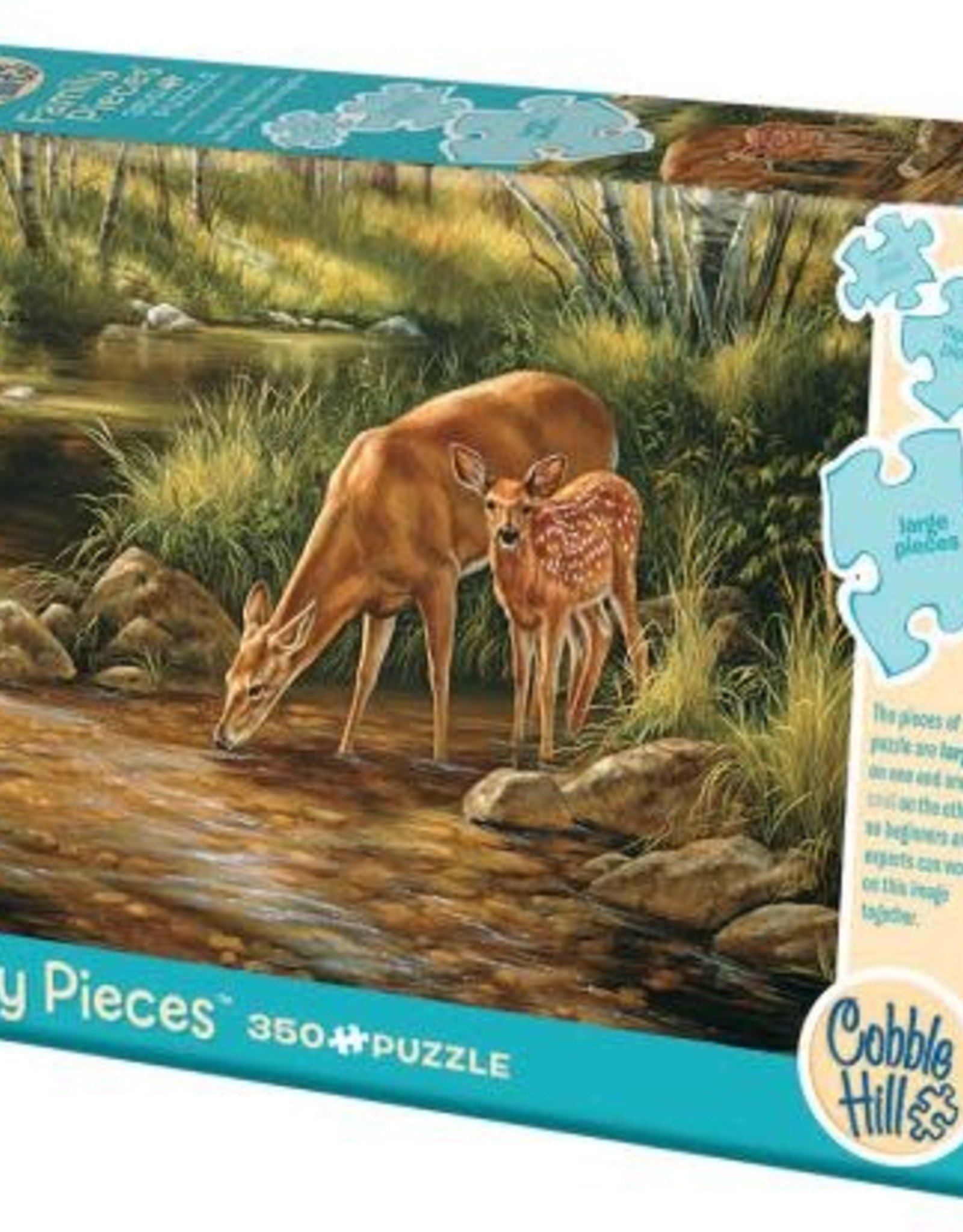 Cobble Hill Puzzles OM54626 Deer Family  350pc Family Piece Cobble Hill Puzzle