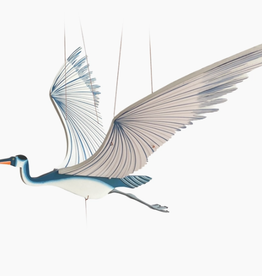 Tulia's Artisan Gallery TAGBLH Blue Heron Flying Mobile