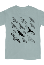 Bird Collective Hawks in Flight T-shirt Dusty Blue