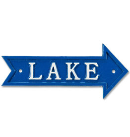 Abbott ABLAKE  - Blue Lake arrow sign 8" long