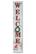 Tri W TW40980 46.75" Wood "Welcome" Cardinal Porch Sign