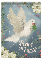 Carson EL50130 - Garden Flag - Peace Dove - Glitter