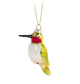 Abbott ABHUM Glass Hummingbird Ornament-4"L