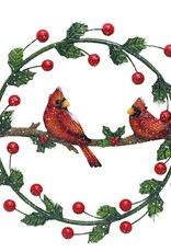 FRANS KOPPER FK48844 Cardinal in Holly Circle, 21" D