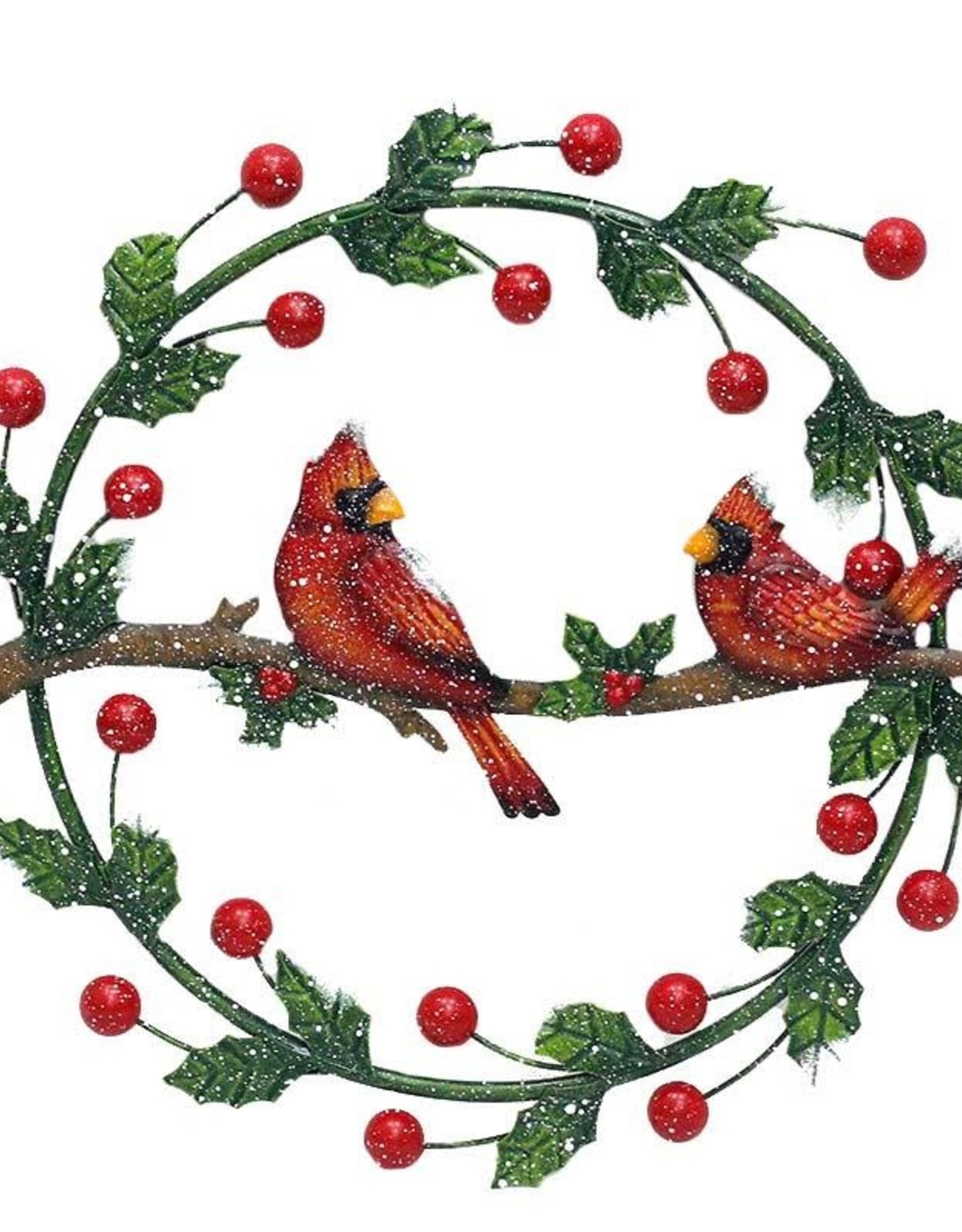 FRANS KOPPER FK48844 Cardinal in Holly Circle, 21" D