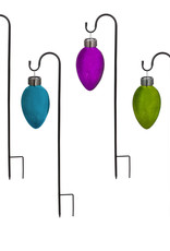 Evergreen Solar Mercury Glass Christmas Light with Shephard's Hook 4 asst't