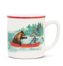 Abbott ABBRLAKE Animals in a Canoe Mug - 4"H (16oz)