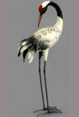 Action Imports AIGG9430 Metal Red-Crowned Crane , Head Turned 28.7"H