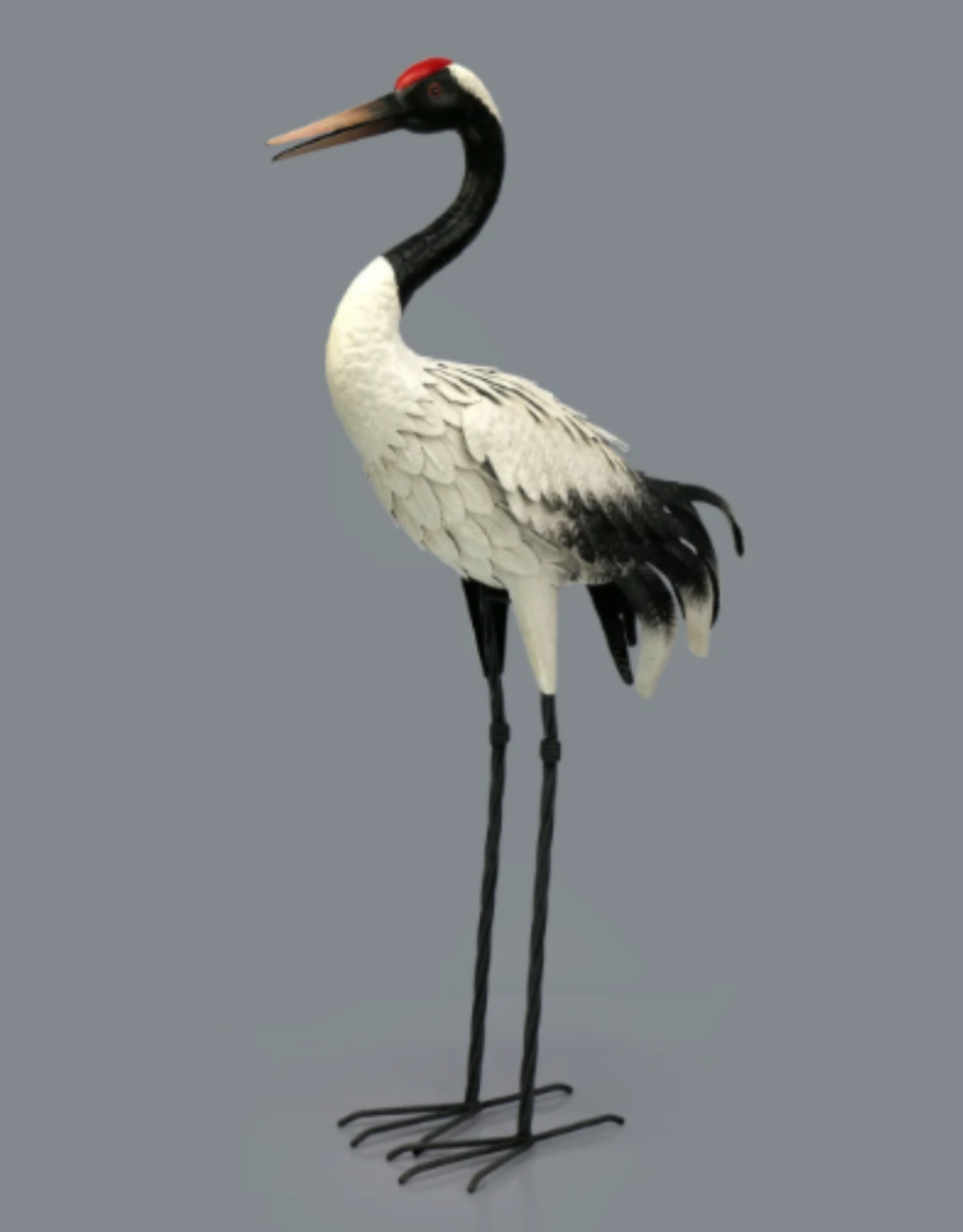 Action Imports AIGG9564  Red-Crowned Metal Heron , 35.8"H