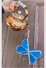 Artist- Andrew Reid ARSPINKETTLE - Blue Spinner with Antique Copper Kettle