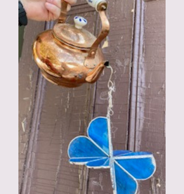 Artist- Andrew Reid ARSPINKETTLE - Blue Spinner with Antique Copper Kettle