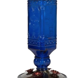 Perky Pet WS8117-2 Antique Glass Hummingbird Feeder - Blue