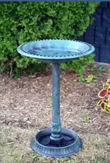 Pinebush PB10427 Polyresin Birdbath- Antique Green