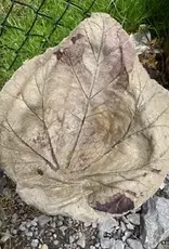Brookside Cottage BCSMRHB SMALL RHUBARB CEMENT BIRDBATH