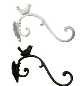 AB4501 Cast Iron Curl Hook with Bird - The Birdhouse Nature Store