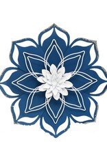 FRANS KOPPER FK21981 Blue/White Metal Flower Wall Decor