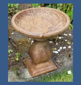 Castart Studio Cherry Blossom Birdbath Small  - York Stone Finish