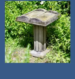 Castart Studio Book Birdbath - Western Slate Finish