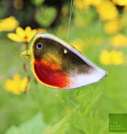 The Glass Bakery Hanging Glass Bird,  Adult  3.5"