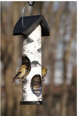 Woodlink WKLOG2M Birch Design Recycled Plastic Tube Mixed Seed Feeder, Holds 2lbs.