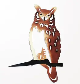 Panam Decor & Gifts PUI9307ts Color Owl Tree Stake 9" X 13"