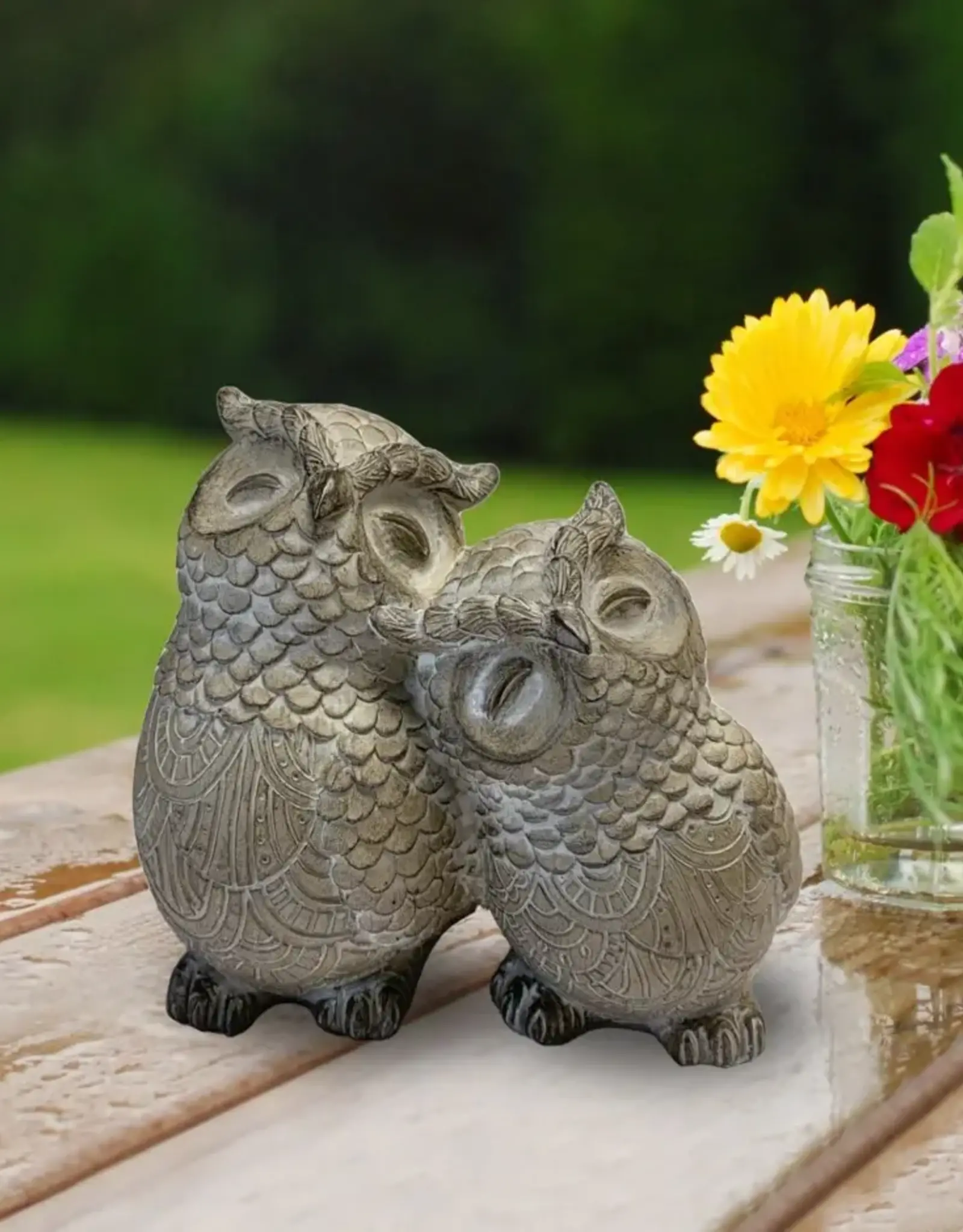 Panam Decor & Gifts PUI93070 Loving Owls statue 6" x 4" x 6"