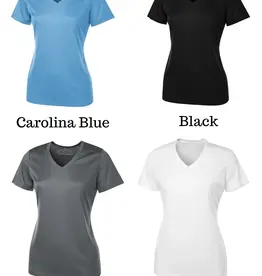 The Authentic T-Shsirt Company Womens ATC Pro Team Short Sleeve Vneck Tshirt plus design