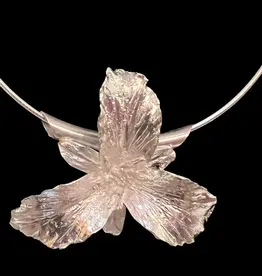 Amulette JFIHTP4 Sterling Silver 925 Trillium Pendant with semi-rigid chain