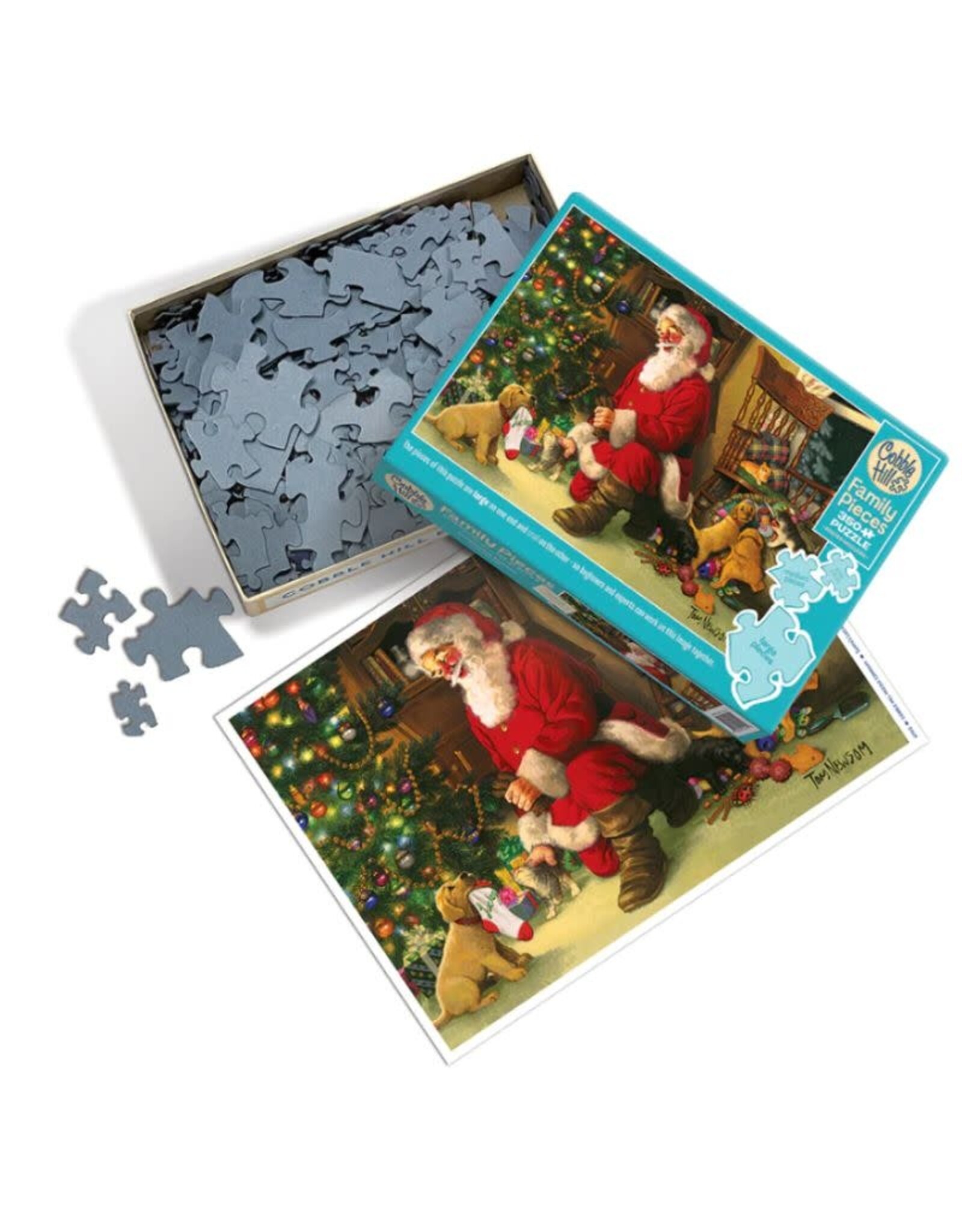 Cobble Hill Puzzles OM47012 Santa's Lucky Stocking Family  Cobble Hill 350pc Puzzle