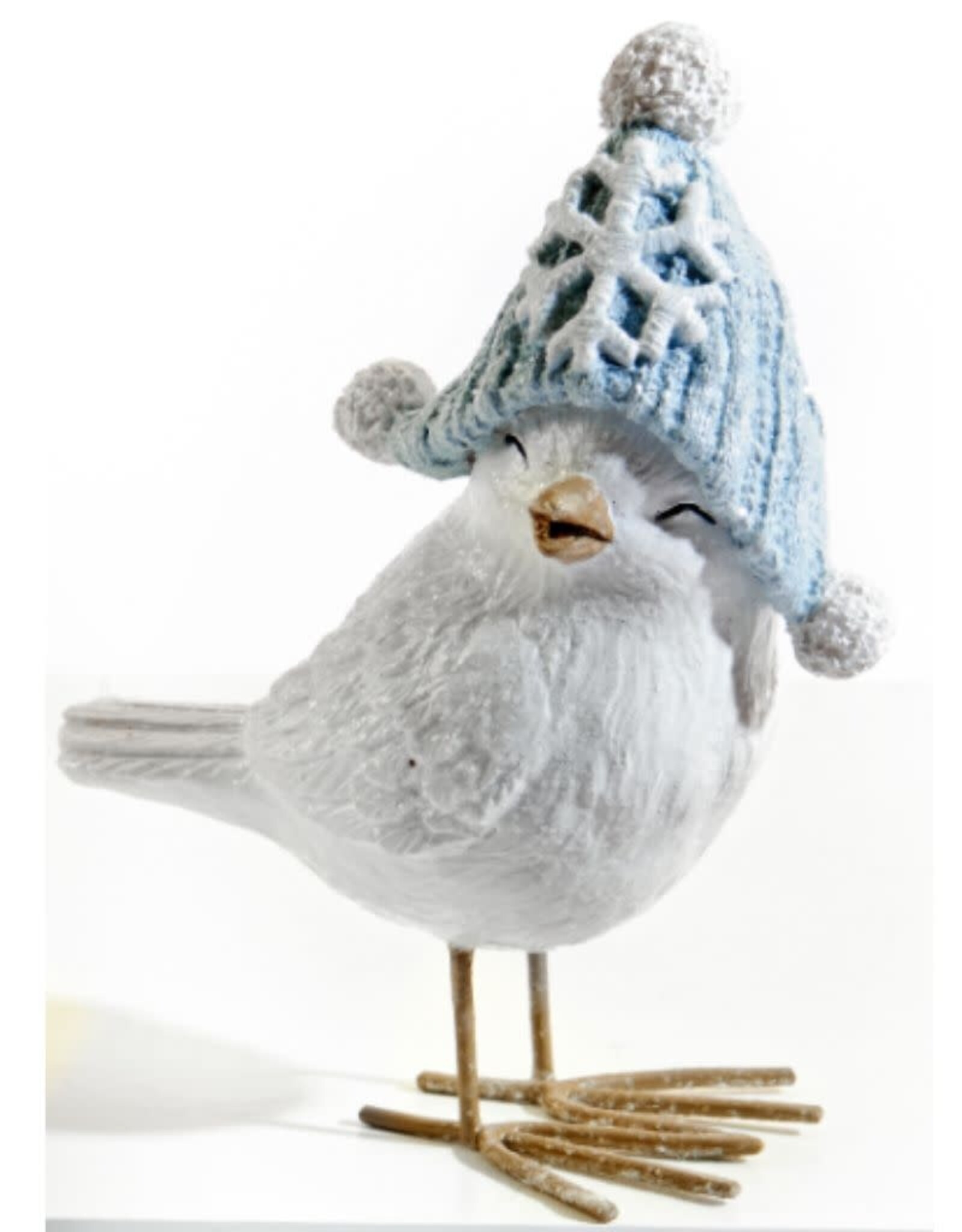GiftCraft Polyresin Birds with Metal Feet and Hat