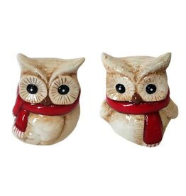 FRANS KOPPER Owls with Scarves Figurines,