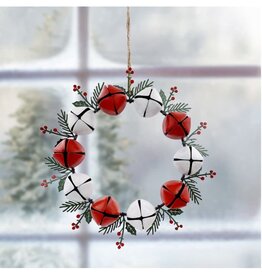 Panam Decor & Gifts PAN6518 Metal Hanging Bell Wreath, 7" D