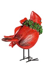 Evergreen Resin Holiday Cardinal with Metal Feet, 5"