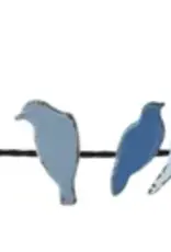 Ganz GZ6295 Painted Blue Birds on a wire metal  40 1/8" W. x 1 1/2" D. x 6" H.