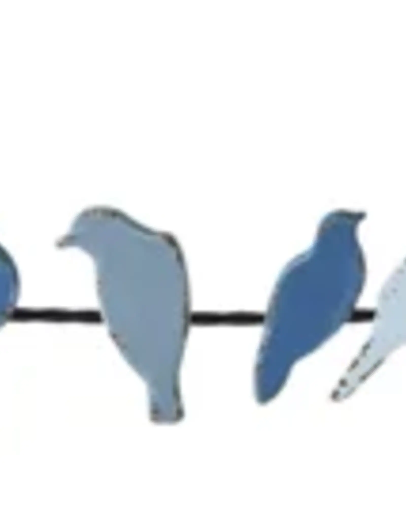 Ganz GZ6295 Painted Blue Birds on a wire metal  40 1/8" W. x 1 1/2" D. x 6" H.