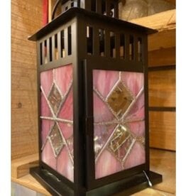 Artist- Andrew Reid ARLNTRNPINK Stained glass Lantern by Andrew Reid, PINK