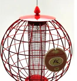 Wild Birds of Canada WBRRC Red Caged Peanut/Sunflower Tube Feeder