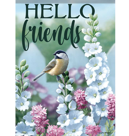 Carson Large House Flags Spring 2023 Chickadee Hello