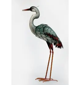 Action Imports AI9521 Garden Staturary, Metal Heron 15"x7.1"x27.2"