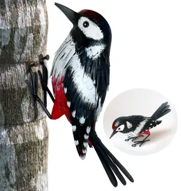 Action Imports AI9620 Garden Staturary, Metal Woodpecker 11" x 3.7" x 5.7"